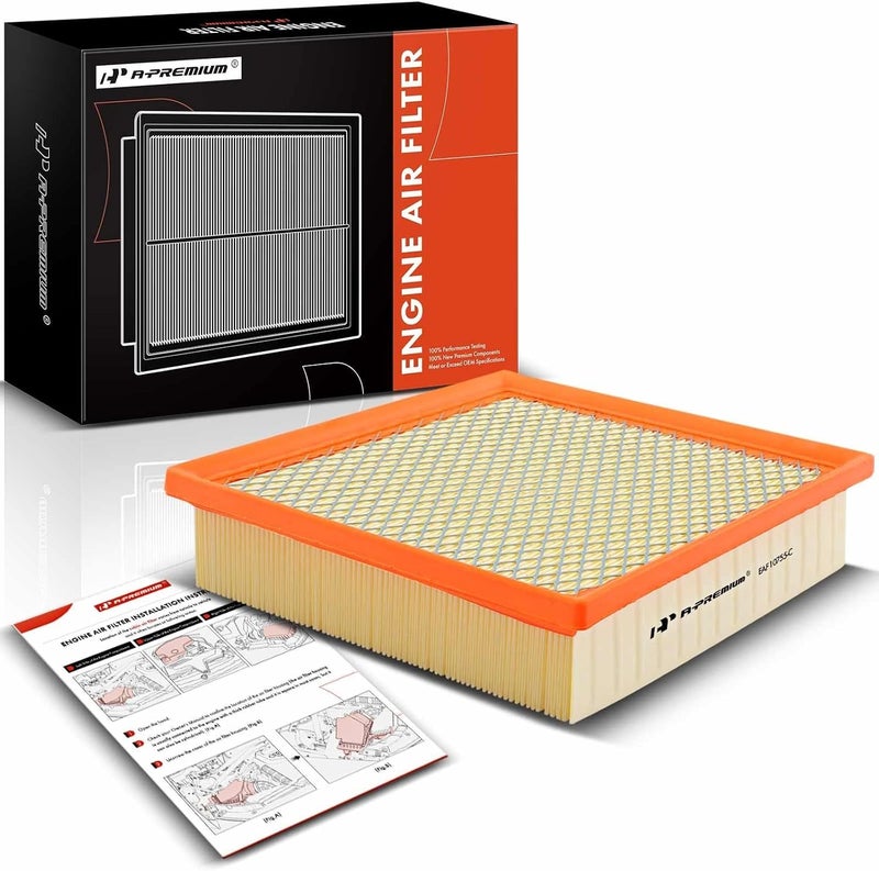 A-Premium Engine Air Filter Compatible with Toyota, Dodge, Jeep & Lexus Models - Camry, Highlander, Avalon, Sienna, Durango, Grand Cherokee, ES350, NX300, RX350 - Replace# 17801-0P050 - Image 1